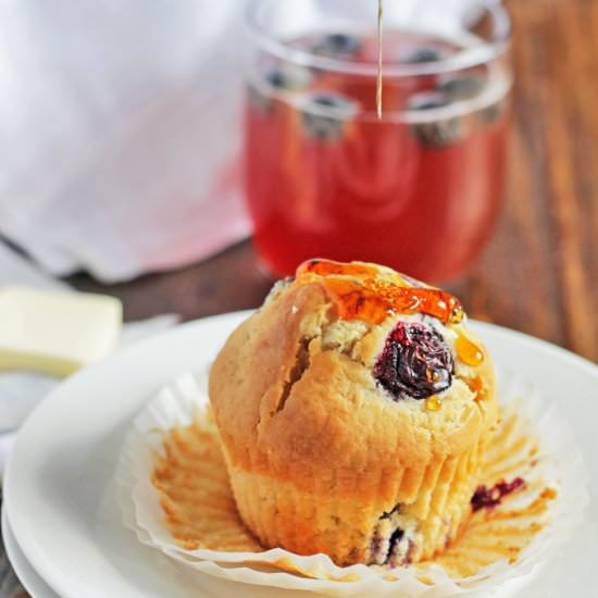 Blueberry Saison Muffins - Recipe photo by lifefoodandbeer