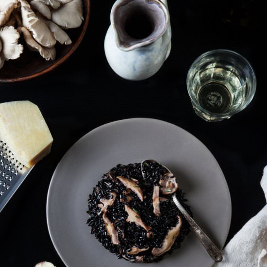 Mushroom & Forbidden Rice Risotto - Recipe photo by heidisbridge