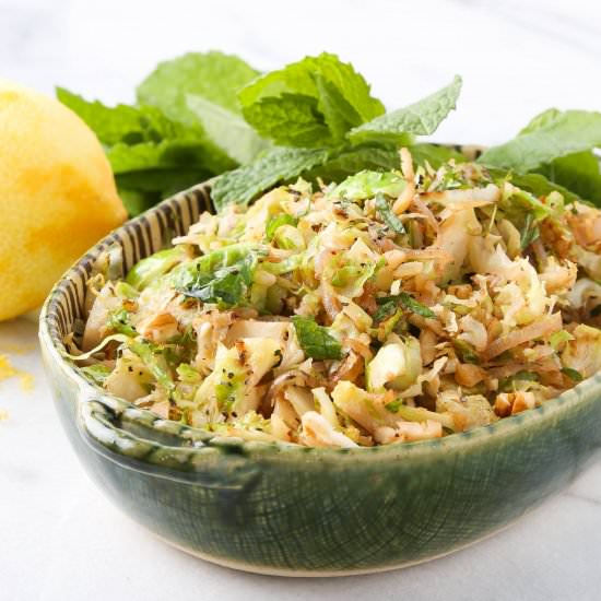 Sprouts with Pecans, Mint and Lemon - Recipe photo by therightrecipe