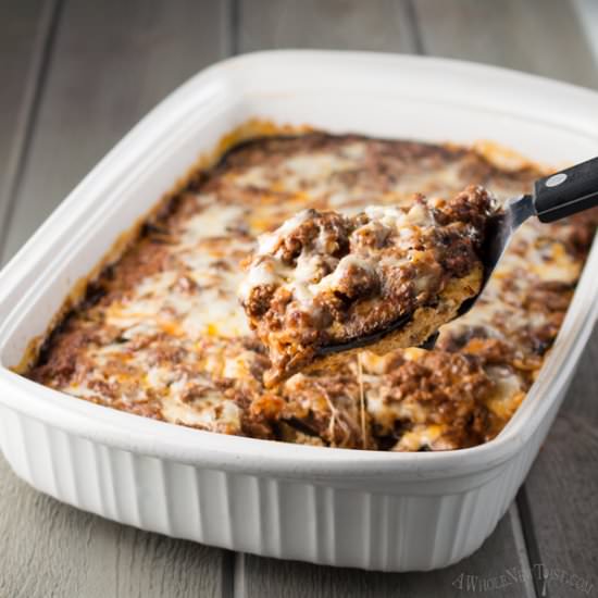 Grain Free Eggplant Lasagna - Recipe photo by awholenewtwist.com