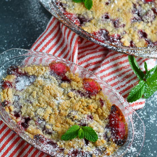AIP Raspberry Crumble - Recipe photo by strictlydelicious
