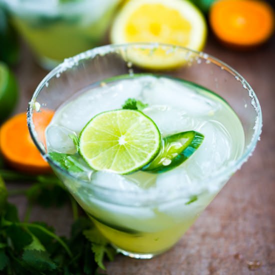 Smokey Spicy Mezcal Margarita - Recipe photo by Feasting at Home