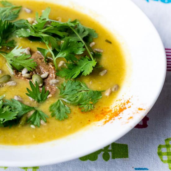 Curry and Parsnip Soup - Recipe photo by adashofoliveoil