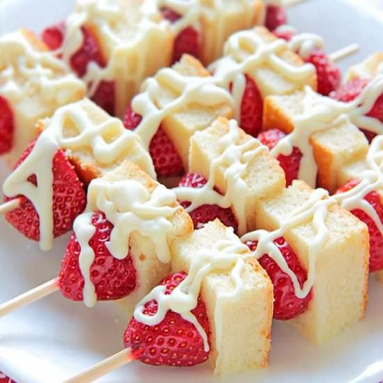 Strawberry Shortcake Kabobs - Recipe photo by cakescottage