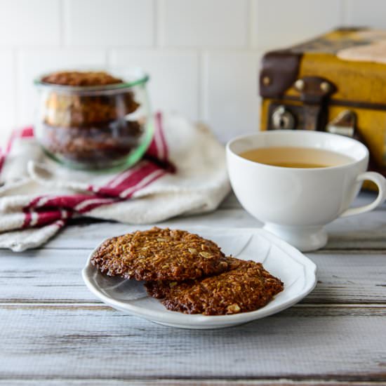 Vegan Spelt Anzac Biscuits - Recipe photo by 84thand3rd