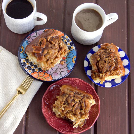 Sourdough Pecan Sticky Buns - Recipe photo by GoodieGodmother