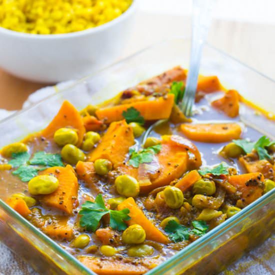 Sweet Potato and Broad Bean Curry - Recipe photo by thatgirlcookshealthy