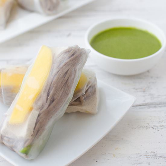 Mango Avocado Spring Rolls - Recipe photo by Alexandra Caspero