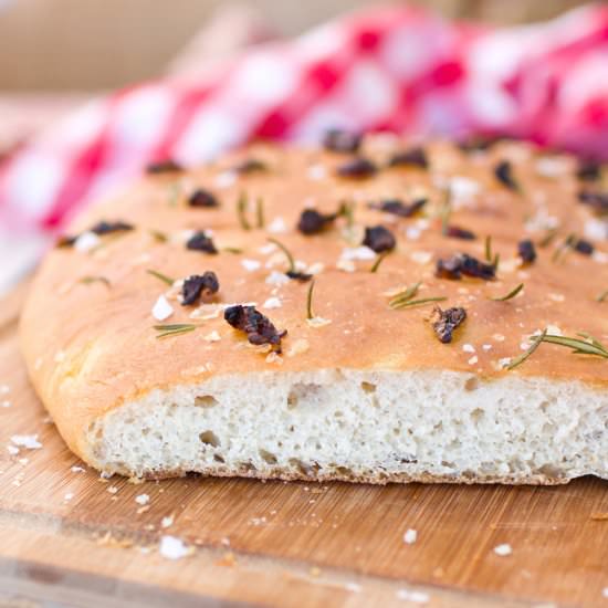 White Spelt Focaccia - Recipe photo by kiwicook