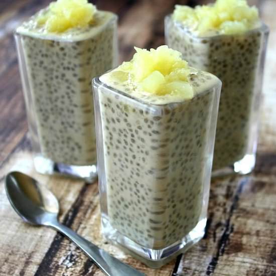 Pineapple Protein Chia Seed Pudding - Recipe photo by thehealthyfamilyandhome