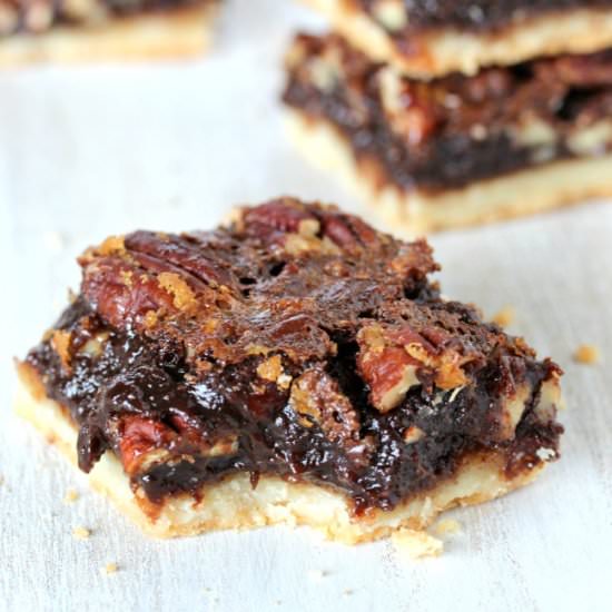 Chocolate Pecan Pie Bars - Recipe photo by SpendWithPennies