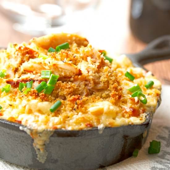 Dungeness Crab Mac and Cheese - Recipe photo by Cooks With Cocktails