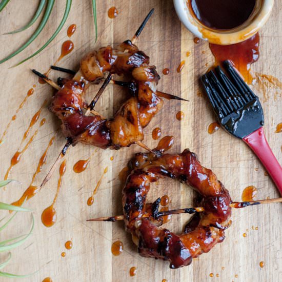 Bacon Wrapped Onion Rings - Recipe photo by Gastro Senses