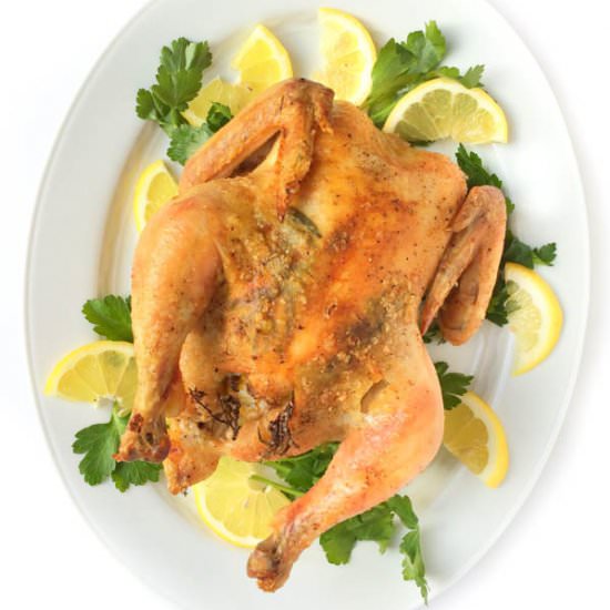 Lemon Garlic Roasted Chicken - Recipe photo by thelemonbowl