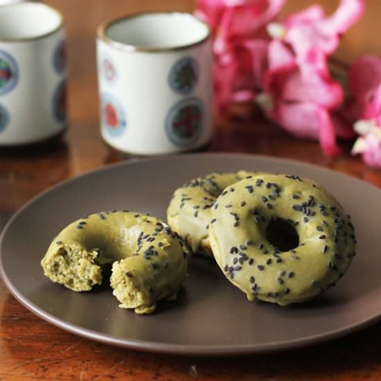Baked Matcha Doughnuts - Recipe photo by the tummy train