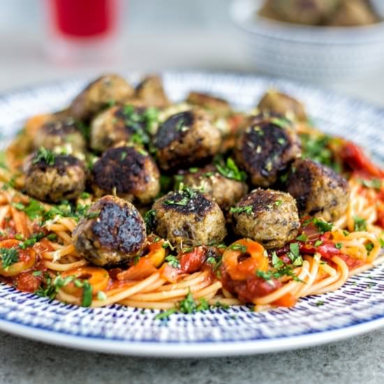 Vegan Eggplant Meatballs - Recipe photo by supergoldenbakes