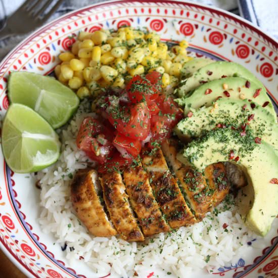 Mexican Chicken Rice Bowls - Recipe photo by whatjessicabakednext