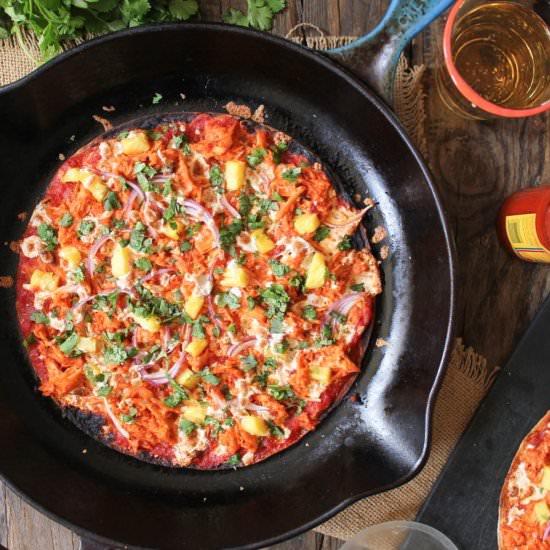 "Chickpotle" Mexican Pizza - Recipe photo by domesticateme