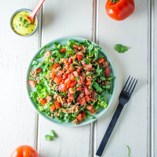 Taco Salad with Simple Salsa - Recipe photo by tassedamour