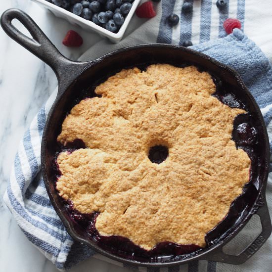 Rustic Mixed Berry Cobbler - Recipe photo by typicaldomesticbabe