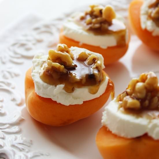 Apricot & Goat Cheese with Walnuts - Recipe photo by La Casa de Sweets