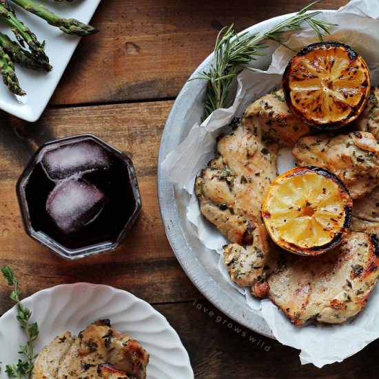 Grilled Lemon Herb Chicken - Recipe photo by lovegrowswild