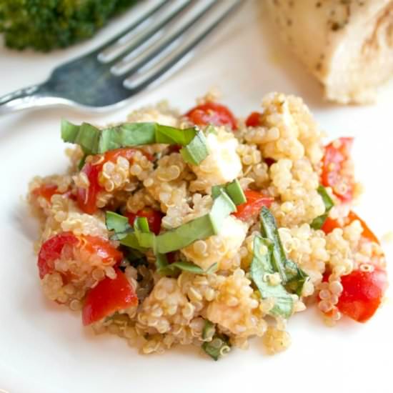 Caprese Quinoa Salad - Recipe photo by Family Table Treasures