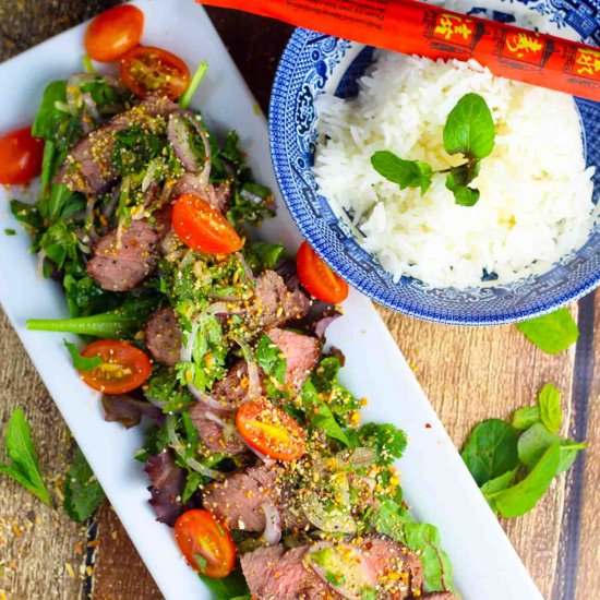 Thai Beef Salad - Recipe photo by platingsandpairings