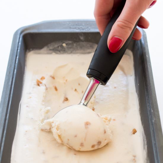 Butter Brickle Ice Cream - Recipe photo by ChefSavvy
