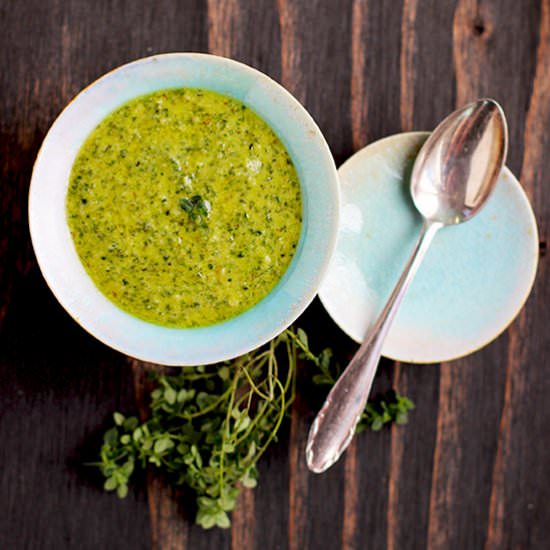 Lemon Thyme Pesto Vinaigrette - Recipe photo by calizona