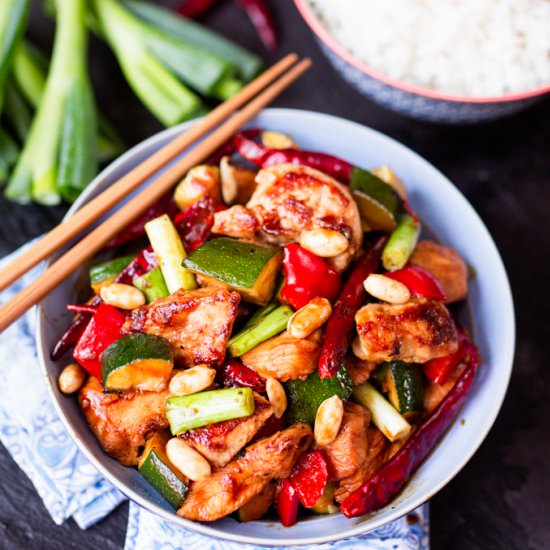 Copycat Kung Pao Chicken - Recipe photo by KitchenSanctuary