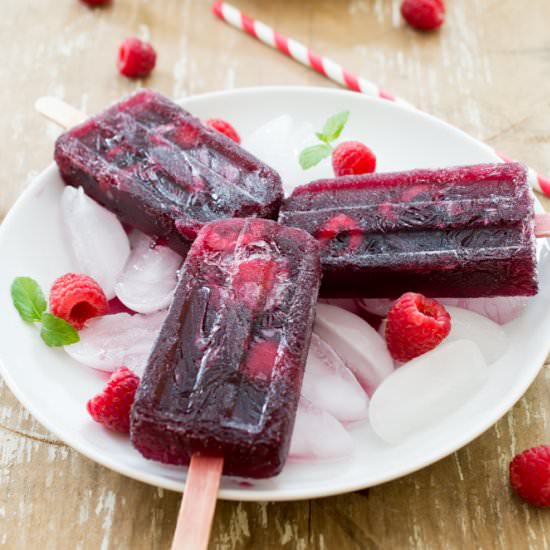 4 Ingredient Sangria Popsicles - Recipe photo by ChefSavvy