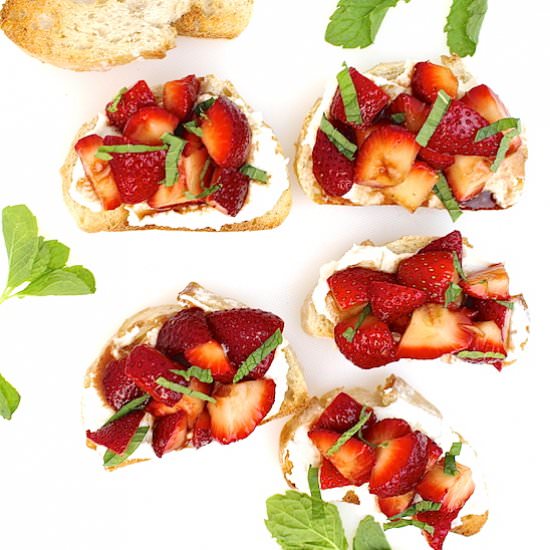 Honey Balsamic Strawberry Toasts - Recipe photo by LocalSavour
