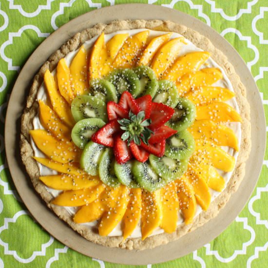 Spring Fruit Pizza Cookie - Recipe photo by This Seasons Table