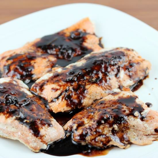 Salmon with Balsamic Glaze - Recipe photo by cullys kitchen