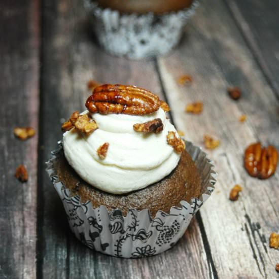 Chocolate Bourbon Pecan Pie Cupcake - Recipe photo by Stephanickety