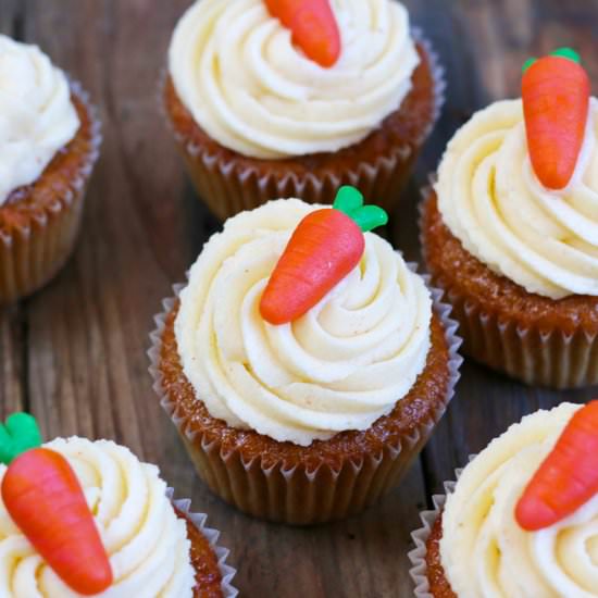Carrot Cake Cupcakes - Recipe photo by baketotheroots