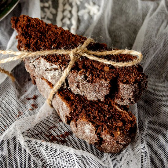 Gluten Free Chocolate Biscotti - Recipe photo by PastryWorkshop
