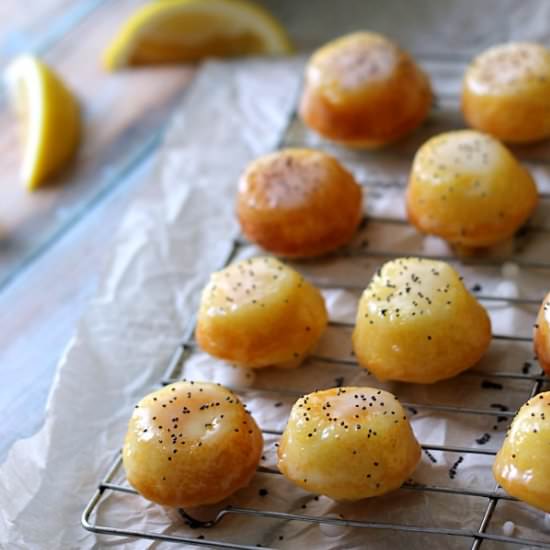 Lemon Poppy Seed Glazed Cake Bites - Recipe photo by Lifewiththecrustcutoff