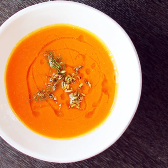 Tomato-Fennel Soup with Absinthe - Recipe photo by TheGourmetGourmand