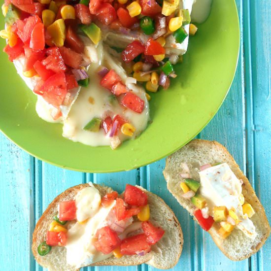 Baked Brie with Tomato Salsa - Recipe photo by healingtomato
