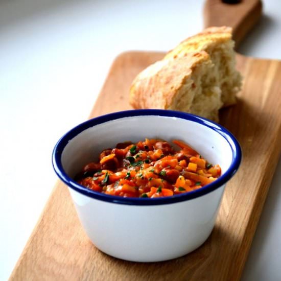 Borlotti Minestrone Hotpot - Recipe photo by thevegspace
