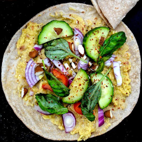 Indian Chapati with Peppery Spread - Recipe photo by Anu@MyGingerGarlicKitchen