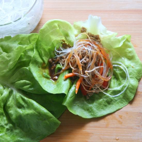 Asian Lettuce Wraps with Turkey - Recipe photo by HautePepper