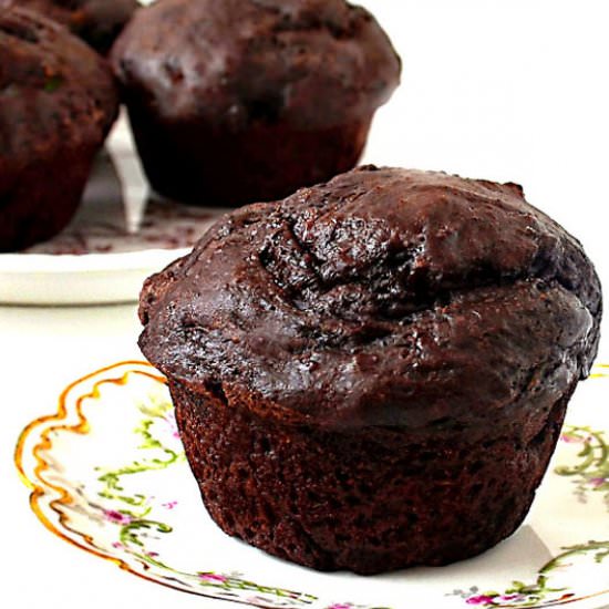 Double Chocolate Zucchini Muffins - Recipe photo by Sew French