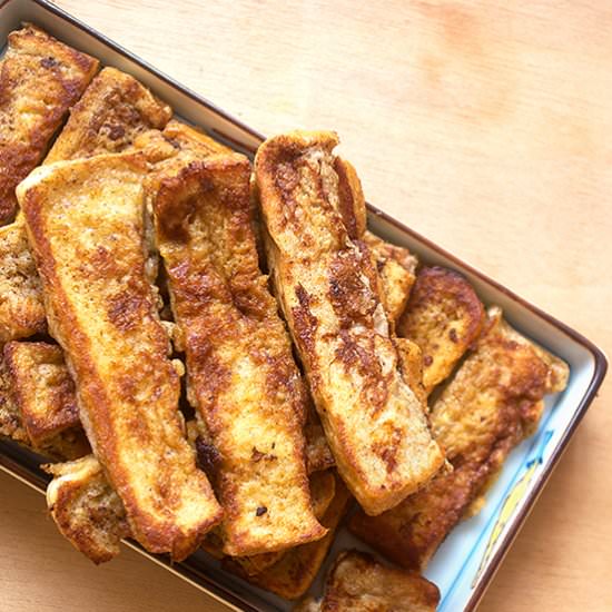 Cinnamon French Toast Sticks - Recipe photo by frostandserve