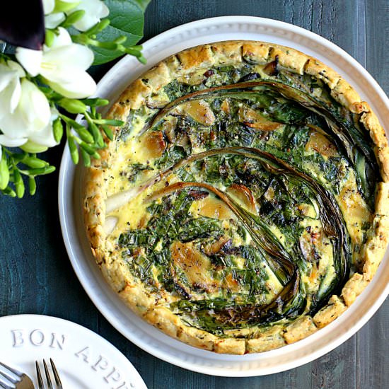 Ramp and Mushroom Quiche - Recipe photo by twoofakindcooks