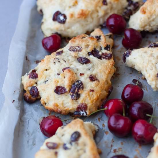 White Chocolate Cranberry Scones - Recipe photo by platingpixels