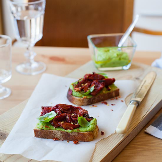 Open sandwich with sun dried tomato - Recipe photo by jernejkitchen