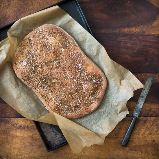 Spelt Focaccia with Ancient Seeds - Recipe photo by threelittlehalves